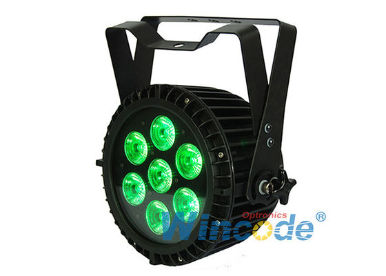 Хорошая цена. Высокая мощность светодиодного Par Light Quad Color 4 In1 RGBWA 7 X 10w Звук активный для гостиницы онлайн