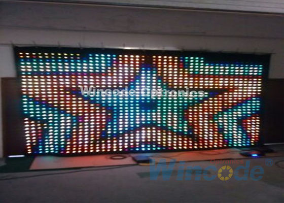 Хорошая цена. RGB Tri Color P5 Led Curtain Wall 7 Chs, Фиброоптический занавес для танцевальных залов онлайн