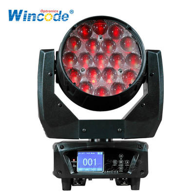 Хорошая цена. 19x15W RGBW LED Wash Moving Head Light with DMX512 Control and 30000 Lux Brightness for Stage Lighting онлайн